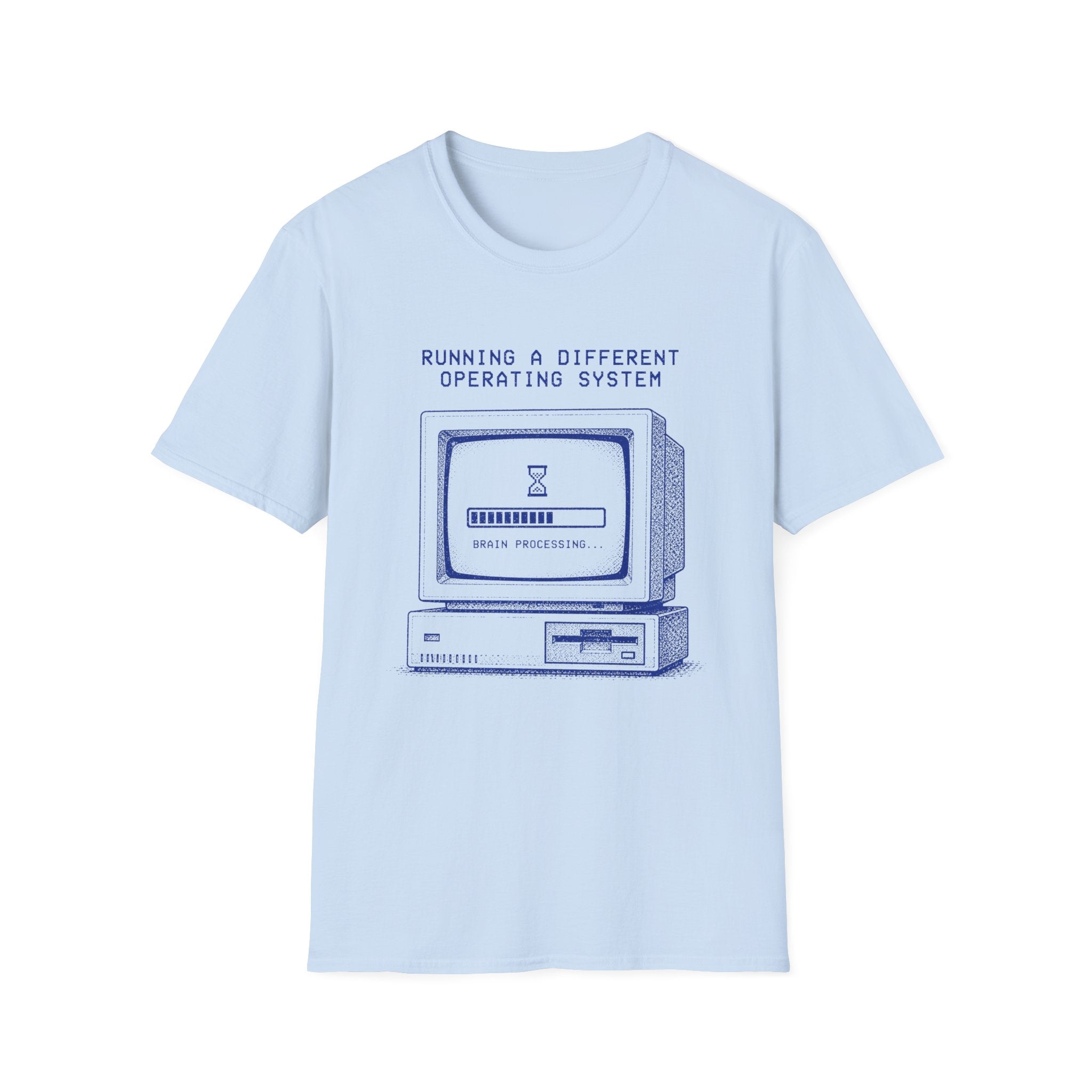 Running on a Different Operating System - Brain Processing T-shirt