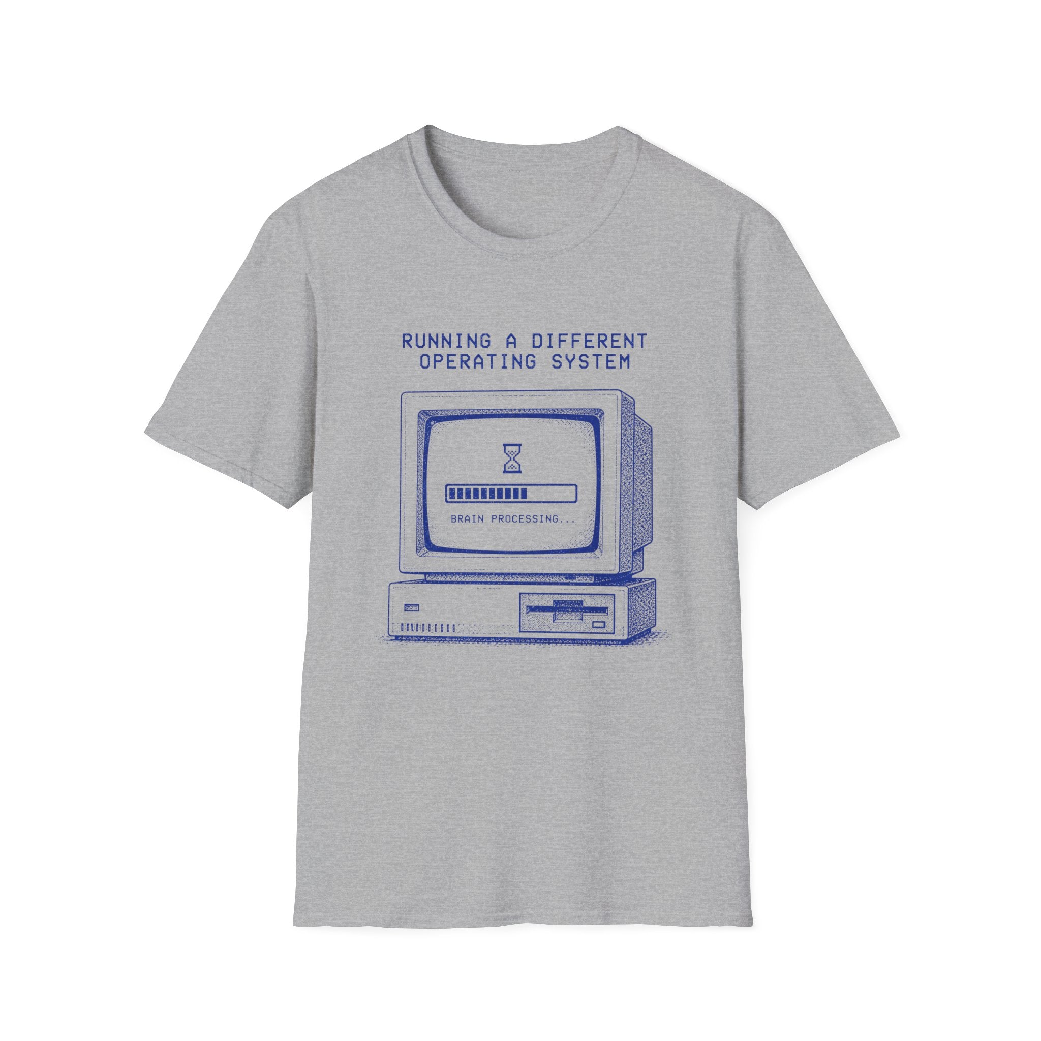 Running on a Different Operating System - Brain Processing T-shirt