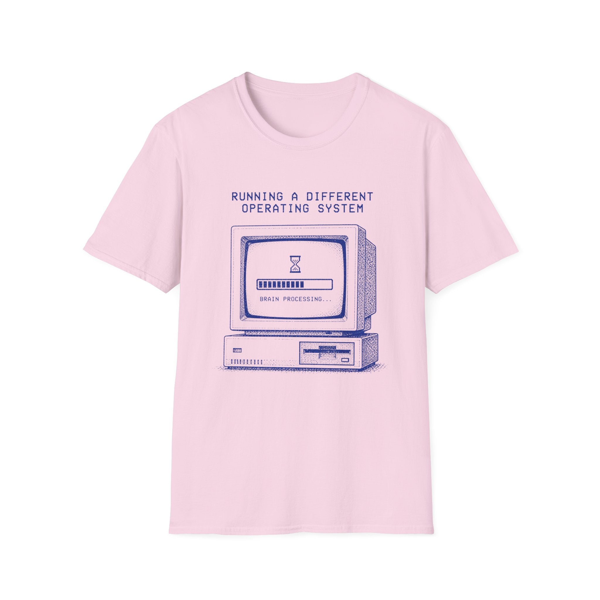Running on a Different Operating System - Brain Processing T-shirt