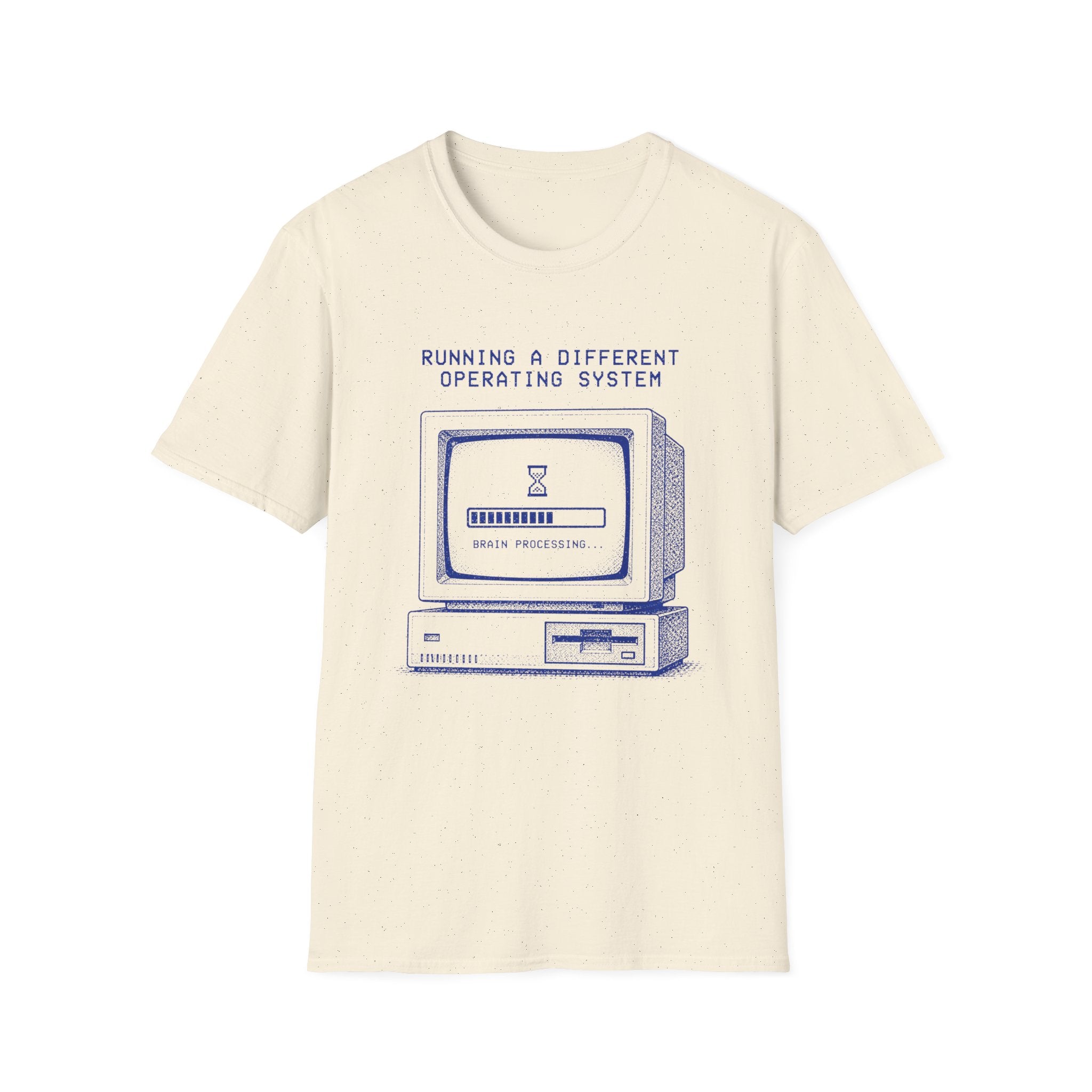 Running on a Different Operating System - Brain Processing T-shirt