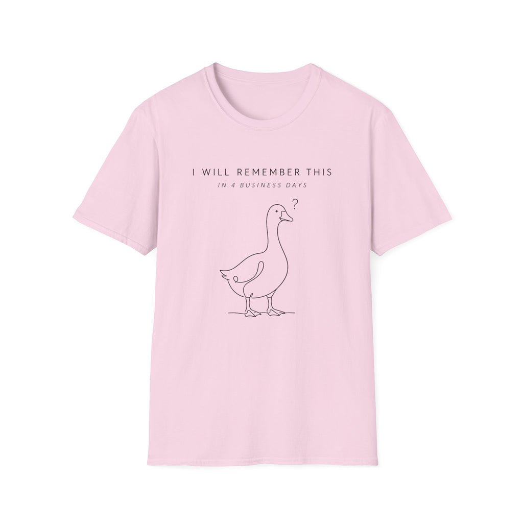 I will Remember This in 4 Business Days T-shirt