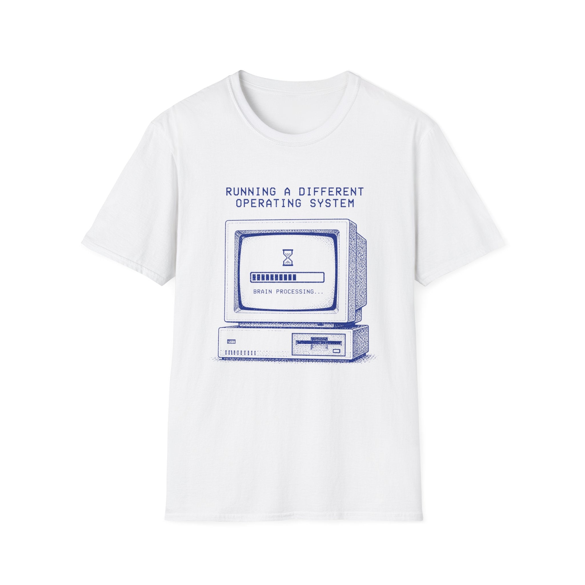 Running on a Different Operating System - Brain Processing T-shirt